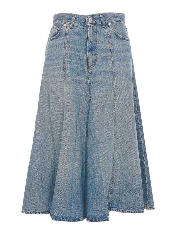 HAIKURE: Faldas media pierna y semilargas - Falda Semilarga - Azul