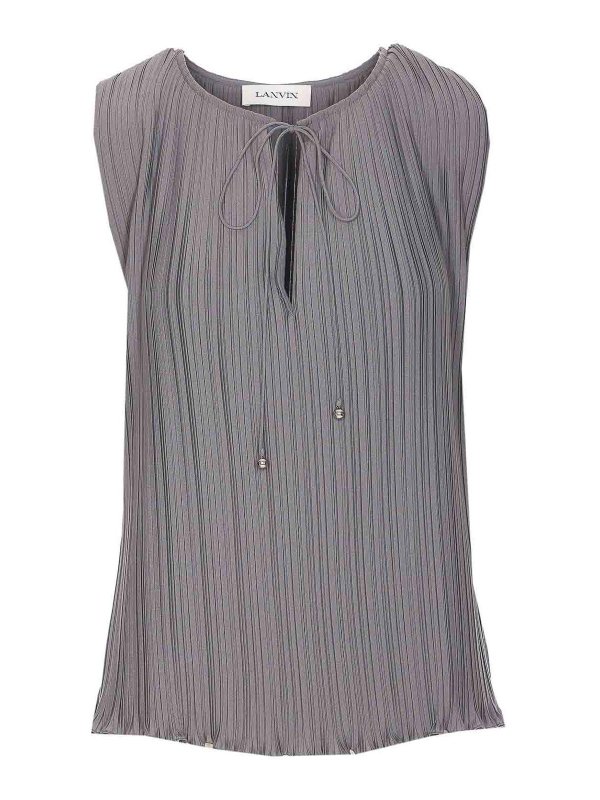 LANVIN: トップス＆タンクトップ - トップ/タンクトップ - 銀
