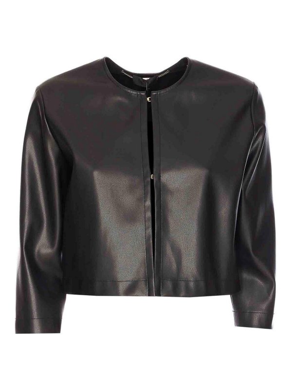 Liu Jo: Vestes en cuir - Blouson En Cuir - Noir