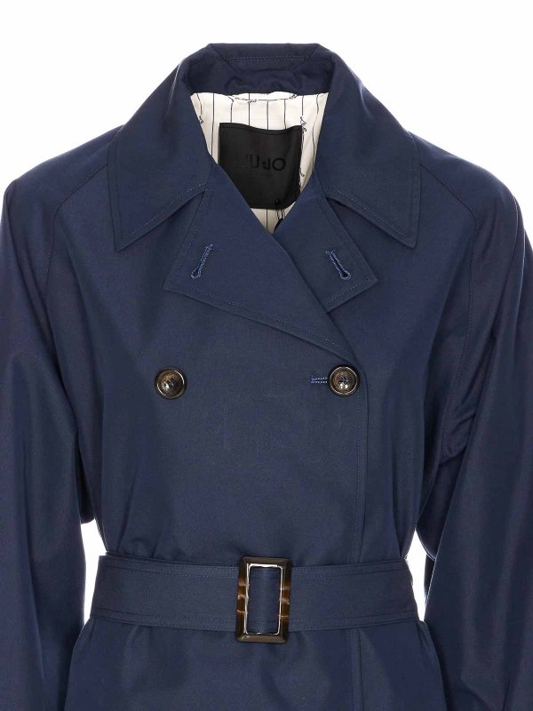 トレンチコート - ブルー shop online: Liu Jo