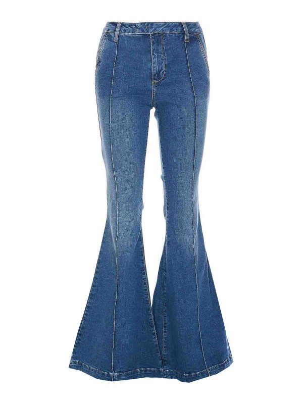 Liu Jo: ブーツカットジーンズ - ブーツカットジーンズ - ブルー