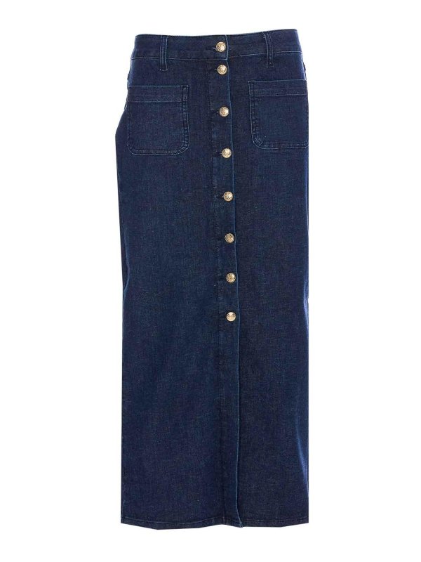 Liu Jo: Jupes midi et au genou - Jupe Midi - Bleu