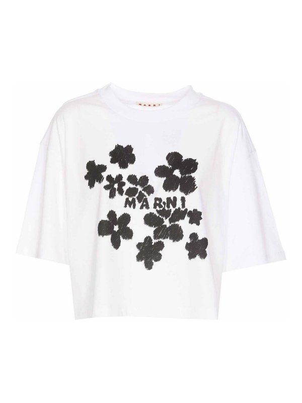 Marni: T-shirts - T-Shirt - Blanc