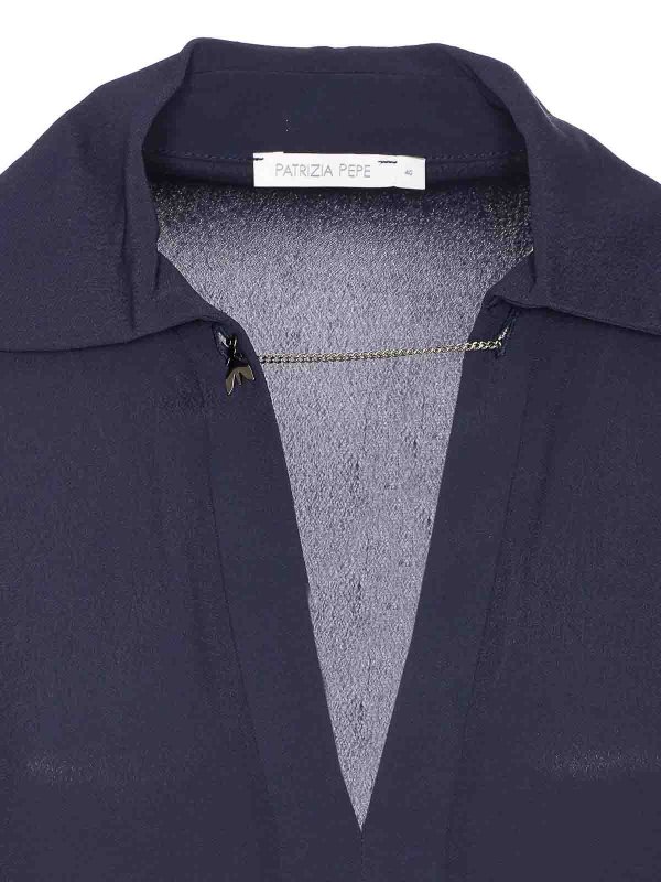 シャツ - ブルー shop online: PATRIZIA PEPE