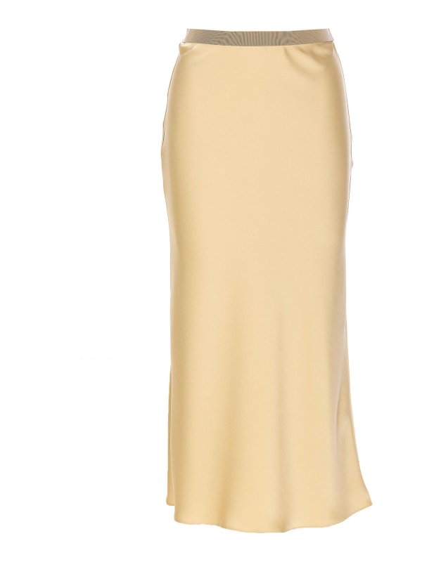 PATRIZIA PEPE: ニーレングススカート＆ミディ丈 - 膝丈/ミディスカート - ベージュ