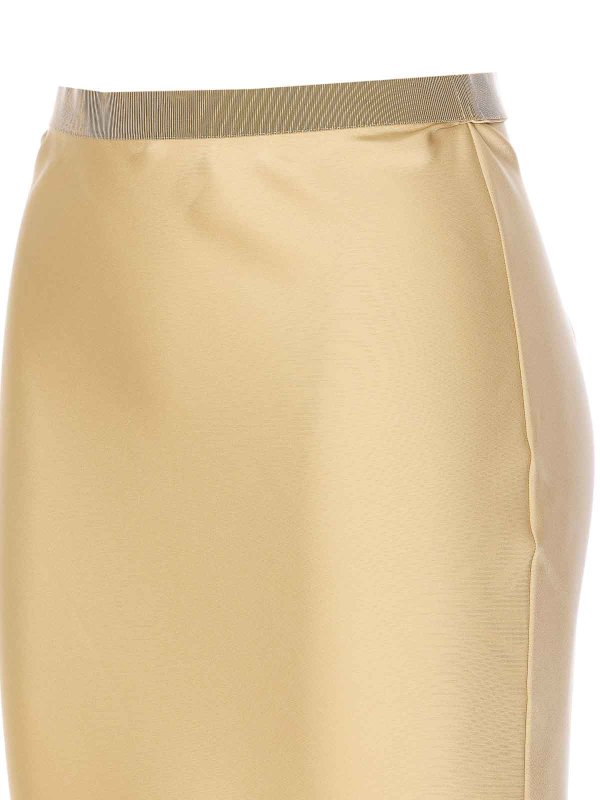膝丈/ミディスカート - ベージュ shop online: PATRIZIA PEPE