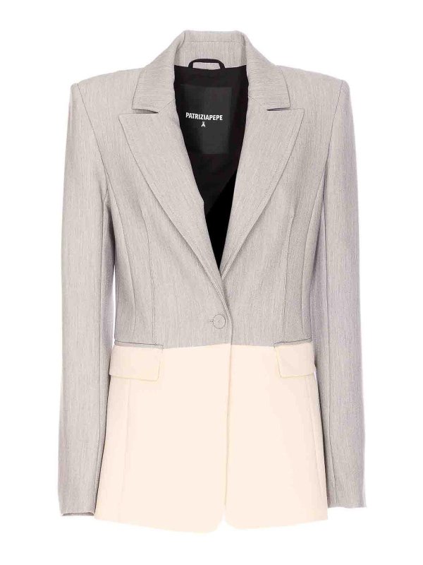 PATRIZIA PEPE: casual jackets - Color Block Jacket