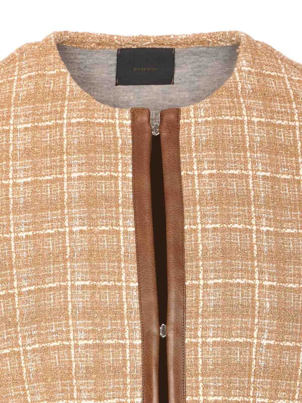 Lederjacke - Beige shop online: Pinko