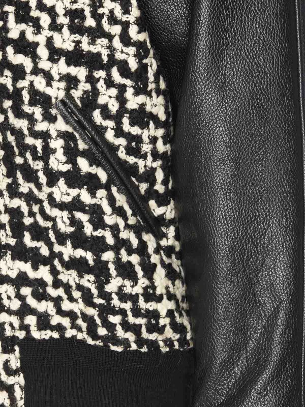 The Best Shops VALENTINO GARAVANI: bombers - Tweed Bomber With Patch Chez Valentino Logo