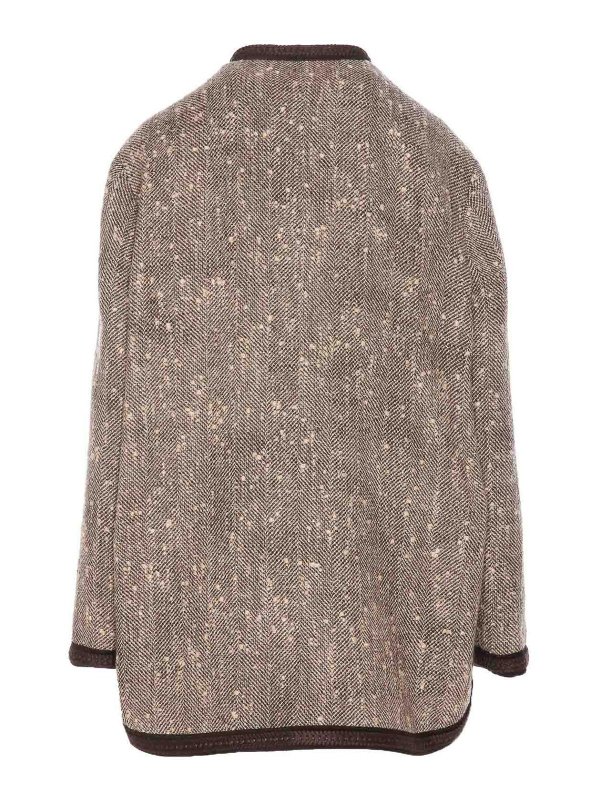 VALENTINO GARAVANI: ショートコート online - ケープ/ポンチョ - ブラウン