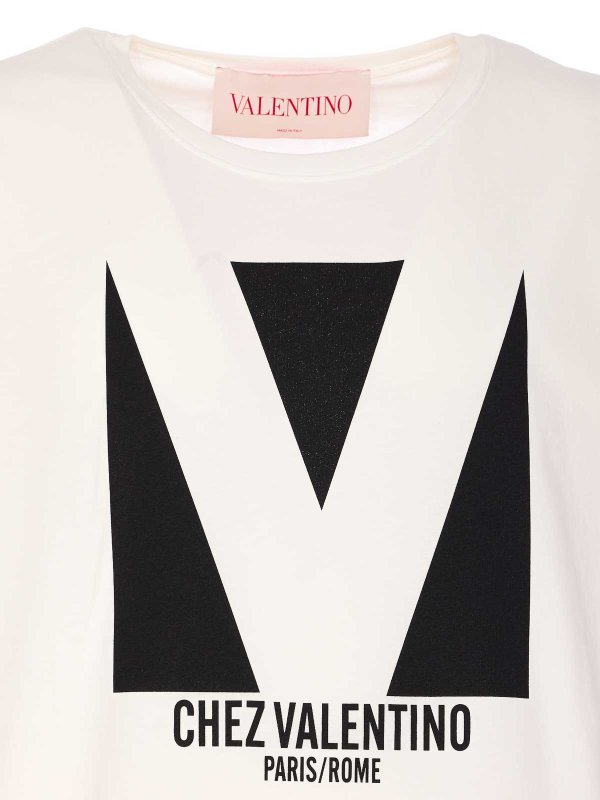 T-shirt White Chez Valentino shop online: VALENTINO GARAVANI