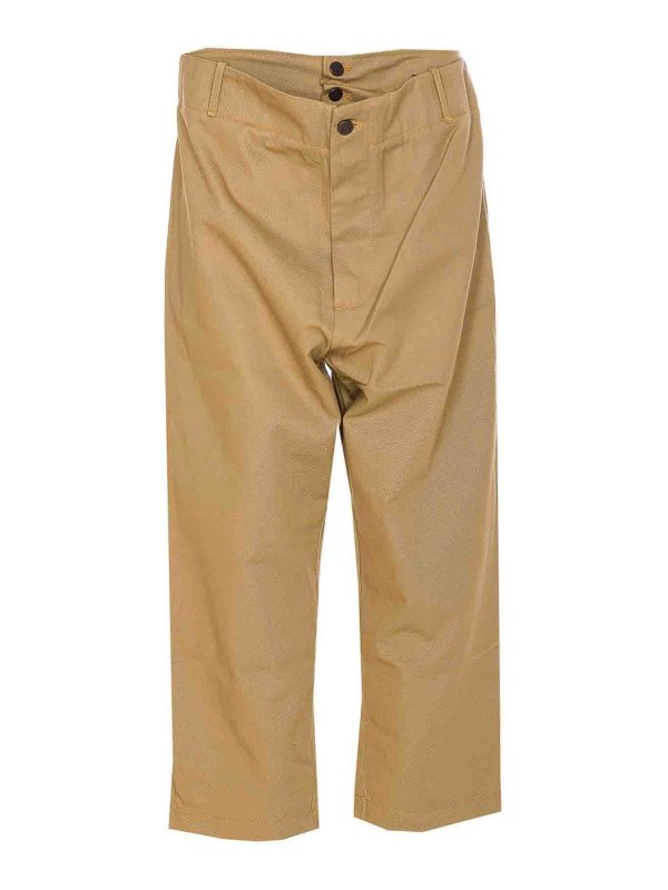 VIVIENNE WESTWOOD: カジュアルトラウザー - カジュアルパンツ - ベージュ