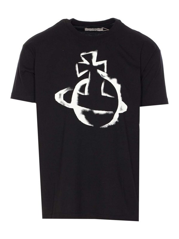 VIVIENNE WESTWOOD: t-shirt - T-shirt  classica di stencil