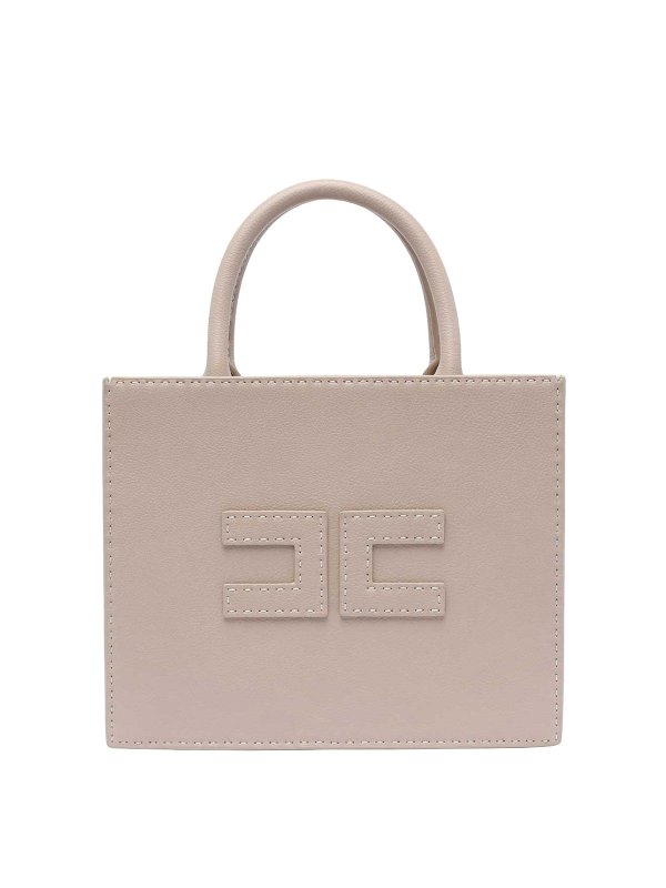 ELISABETTA FRANCHI: Handtaschen - Shopper - Beige