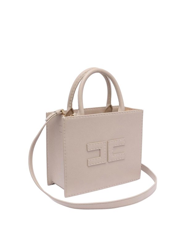 ELISABETTA FRANCHI: Handtaschen online - Shopper - Beige