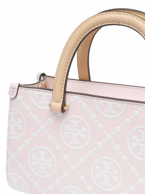 Small T Monogram Contrast Tote Bag shop online: TORY BURCH