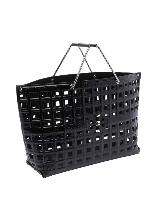 TORY BURCH: totes bags online - Croco Embossed Ella Market Handbag