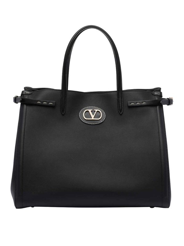 VALENTINO GARAVANI: トートバッグ - トートバッグ - 黒