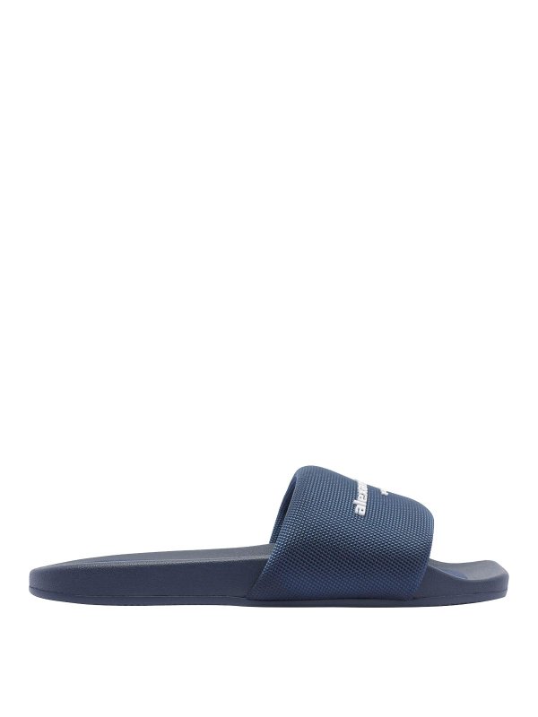 ALEXANDER WANG: sandals - Blue Slide Sandals