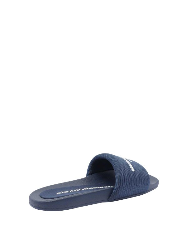 The Best Shops ALEXANDER WANG: sandals - Blue Slide Sandals