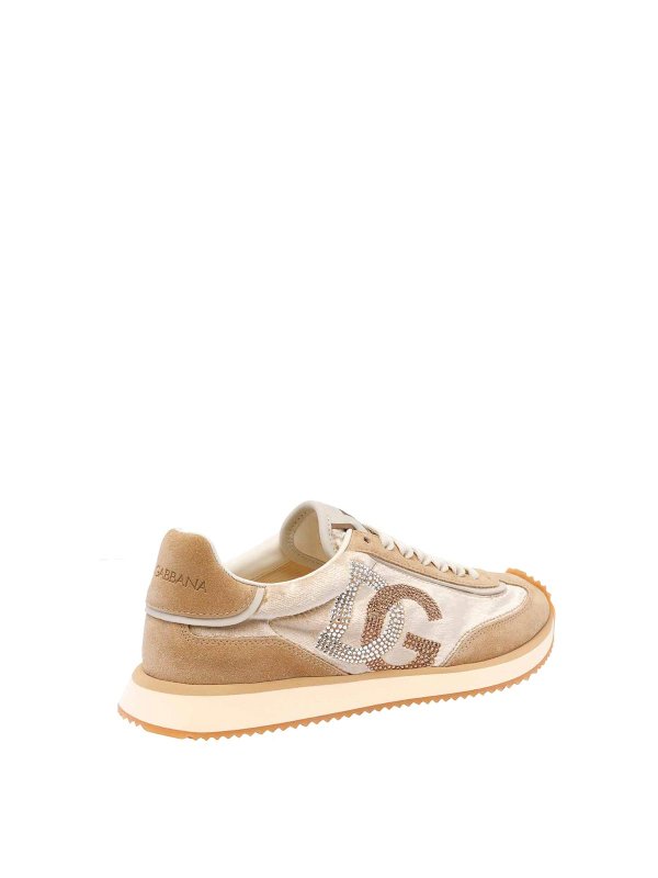 The Best Shops DOLCE & GABBANA: sneakers - Una panna e sneaker cuscino DG a cammello