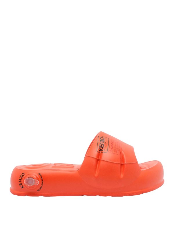 KENZO: Chanclas de playa - Chanclas - Naranja