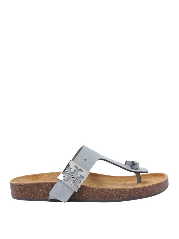TORY BURCH: sandals - Blue Mellow Thong Sandals