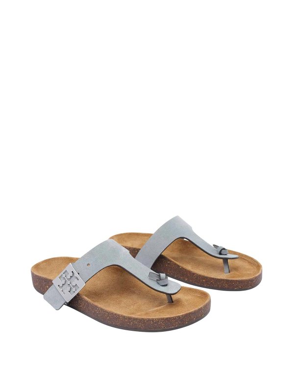 TORY BURCH: sandals online - Blue Mellow Thong Sandals