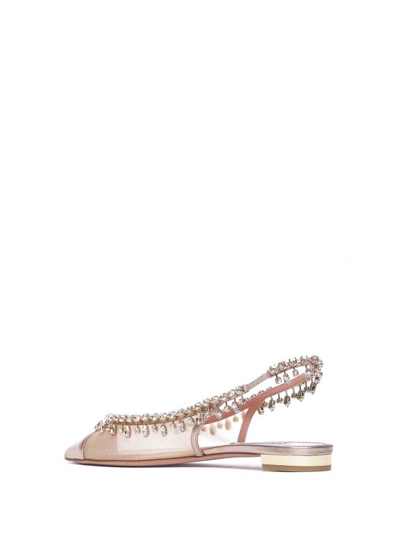 The Best Shops Aquazzura: flat shoes - Temptation Crystal Flats