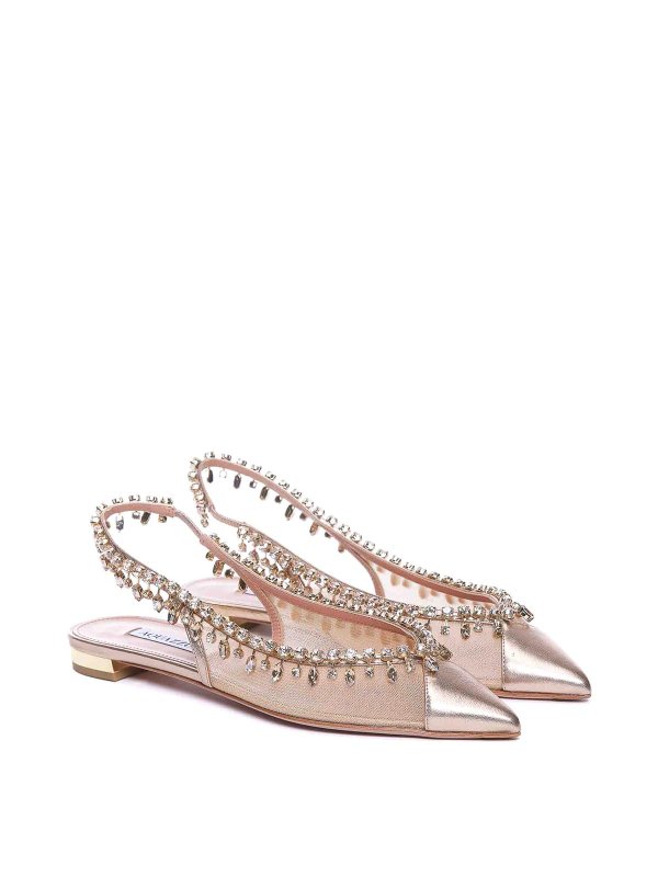Temptation Crystal Flats shop online: Aquazzura