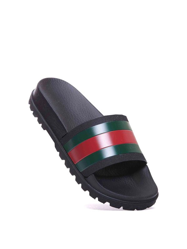The Best Shops GUCCI: sandals - Web Slide Sandals