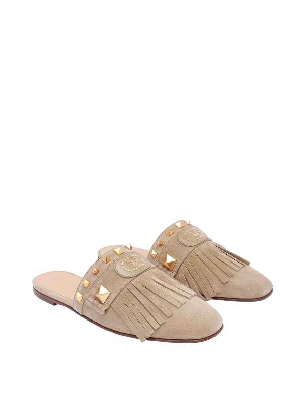 VALENTINO GARAVANI: ロファー＆スリッパ online - スリッパ - ベージュ