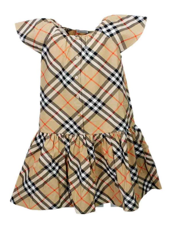 BURBERRY: Vestidos media pierna - Vestido Midi - Gris