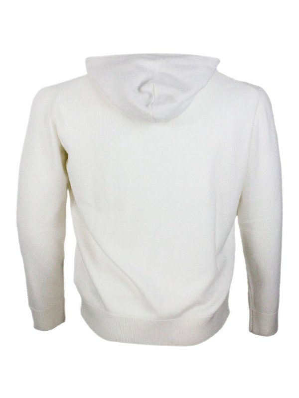 The Best Shops ELEVENTY: Strickpullover mit Rundhalsausschnitt - Rundhalspullover - Weiß