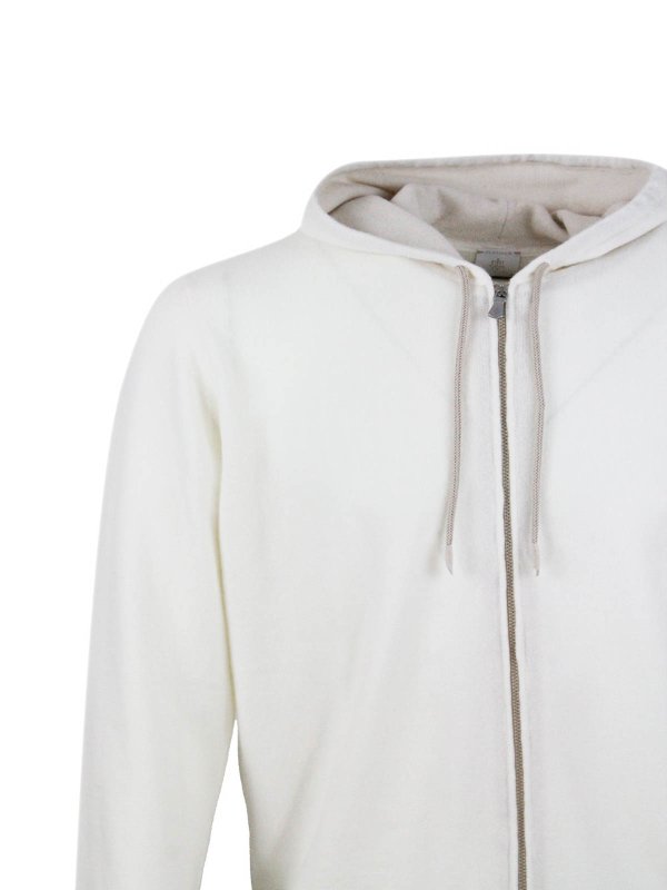 Rundhalspullover - Weiß shop online: ELEVENTY