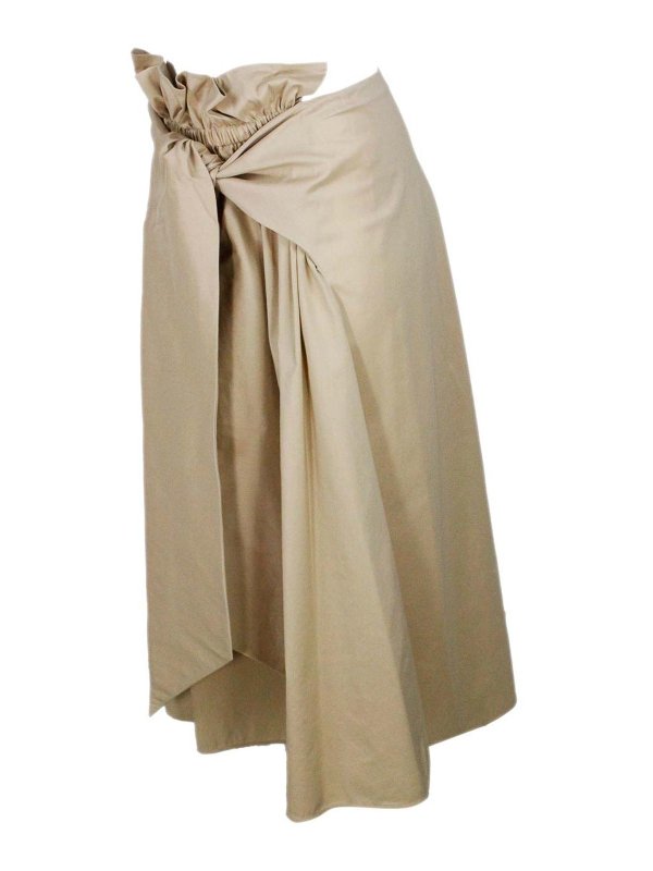 FABIANA FILIPPI: ニーレングススカート＆ミディ丈 online - 膝丈/ミディスカート - ベージュ