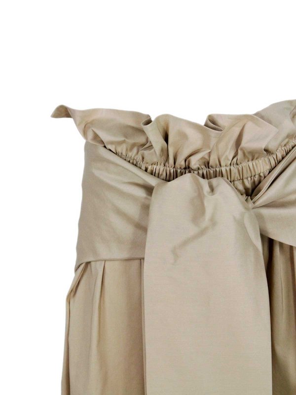 膝丈/ミディスカート - ベージュ shop online: FABIANA FILIPPI