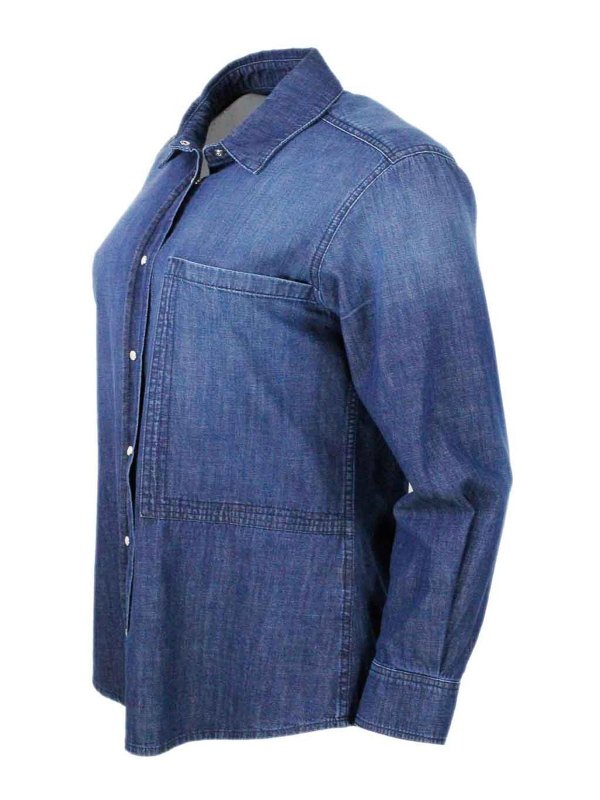 The Best Shops LORENA ANTONIAZZI: シャツ - シャツ - ダークウォッシュ