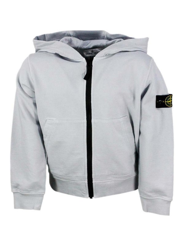 STONE ISLAND: Sudaderas y suéteres - Sudadera - Azul Claro