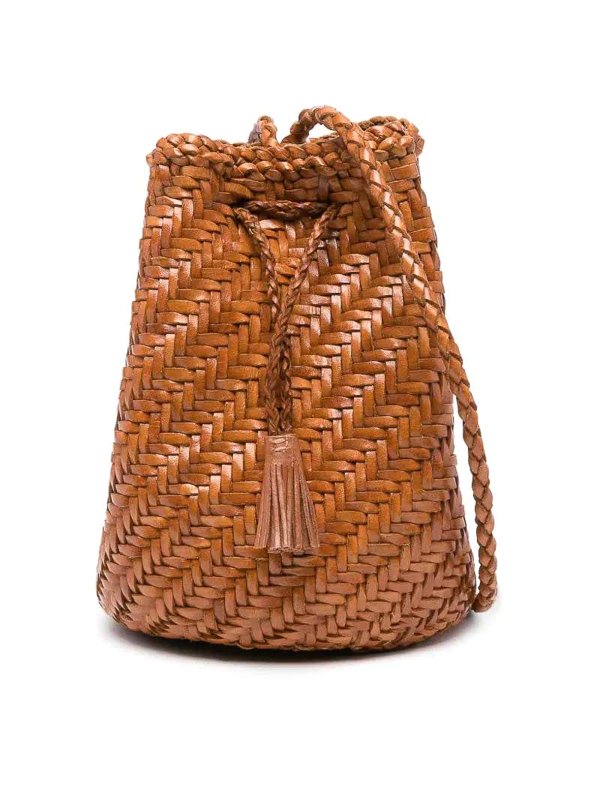 DRAGON DIFFUSION: cross body bags - Pompom Tan bag
