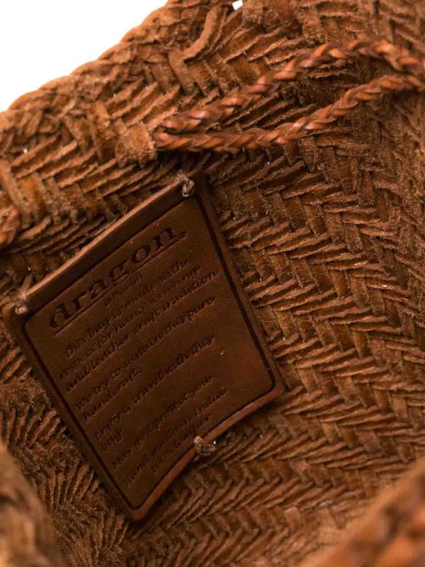 DRAGON DIFFUSION: cross body bags online - Pompom Tan bag