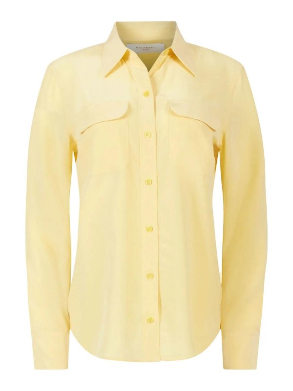 EQUIPMENT: シャツ - シャツ - ライトイエロー
