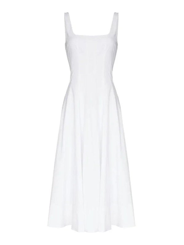 STAUD: maxi dresses - White shoreed dress