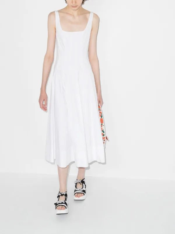 STAUD: maxi dresses online - White shoreed dress