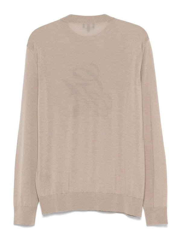 GIORGIO ARMANI: Strickpullover mit Rundhalsausschnitt online - Rundhalspullover - Beige