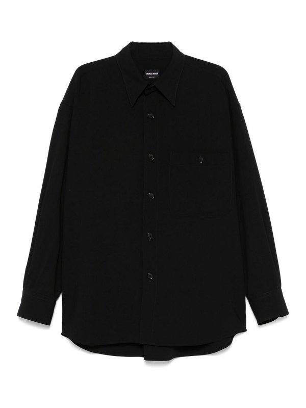 GIORGIO ARMANI: シャツ - シャツ - 黒