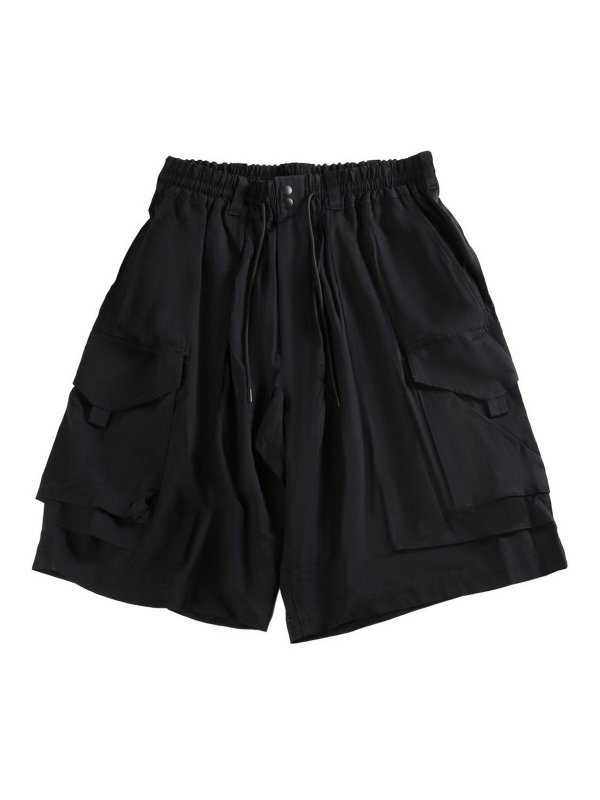 Y-3: Shorts - Short - Bleu