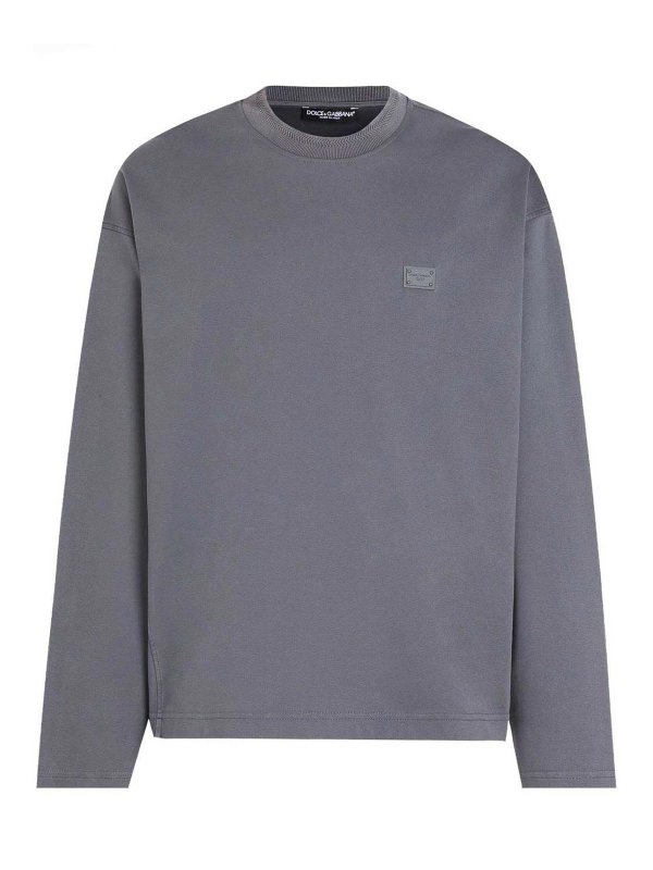 DOLCE & GABBANA: Sweatshirts und Pullover - Sweatshirt - Dunkelgrau