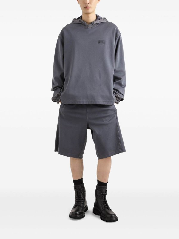 DOLCE & GABBANA: トラウザーショーツ online - ショートパンツ - ダークグレー