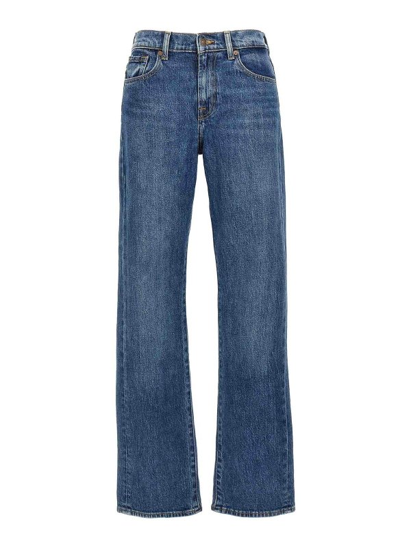 7 FOR ALL MANKIND: ブーツカットジーンズ - ブーツカットジーンズ - ブルー